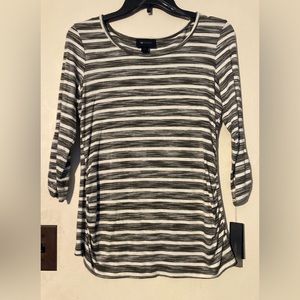 NWT AB Studio Olive Striped Knit, Size Medium